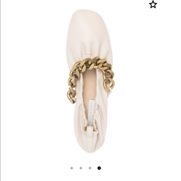 Stella McCartney Falabella Chunky Chain Ballet Flats- Cream - Picture 5 of 12